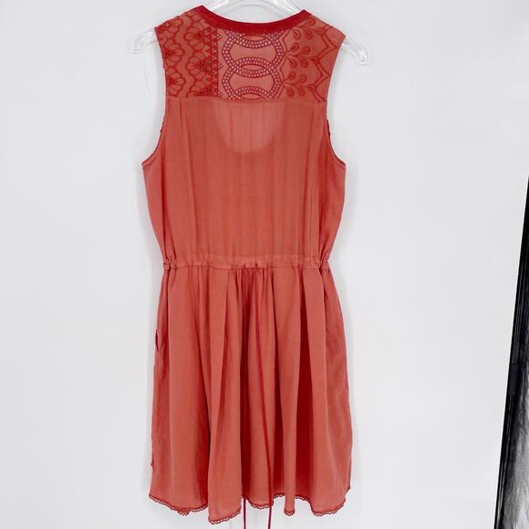 Anthropologie Burning Torch Women's Embroidered Drawstring Waist Small Dress - Picture 7 of 7